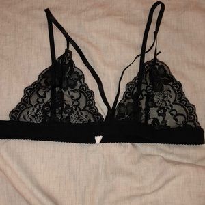 Lacy See Through Floral Print Bralette